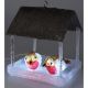 2. BIRD HOUSE LED DECORATION 185X165X230MM GRAY CANOPY