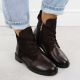 7. Women’s Brown Suede Ankle Boots Potocki Z25-SZ12080