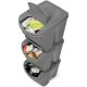 5. GARBAGE BINS 25 L SORTIBOX SET 3 PCS GREY STONE