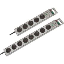 Brennenstuhl Super-Solid Surge Protection 4.500 A Silver 8 x Mains Socket 2.5 m