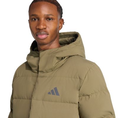 11. Men's adidas Helionic Climawarm Hoodie Jacket Olive JX0580