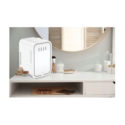 5. Mini fridge with LED makeup mirror ELLE 8L white