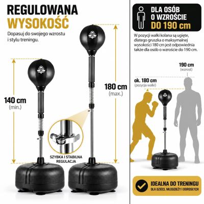 22. Standing boxing ball for adults, adjustable, reflex | DBX BUSHIDO