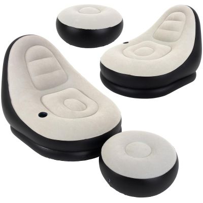 4. DELUXE INFLATABLE CHAIR WITH FOOTREST 125x100x85CM 22321