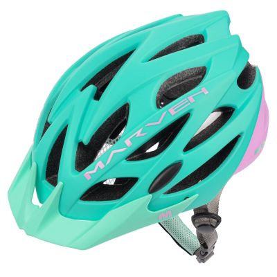 56. Meteor Marven pink/mint bicycle helmet
