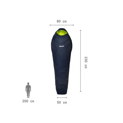 3. MILLET Baikal 1100 Long Sleeping Bag Navy Blue