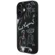 2. Karl Lagerfeld Grained Pattern & Logo MagSafe Case for iPhone 16 - Black