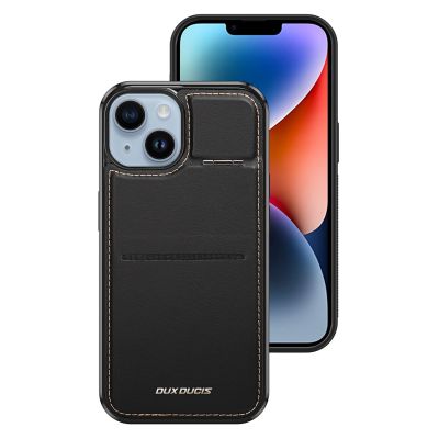 4. 3in1 Wallet Case with Stand for iPhone 14 Plus MagSafe RFID Blocker Dux Ducis Rafi Mag - Black