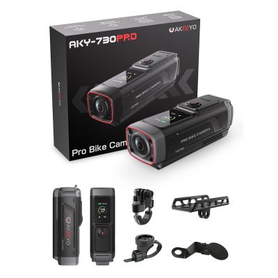 2. AKEEYO 730Pro 4K Handlebar Video Recorder Sports Camera for Bikes and Motorcycles - Black
