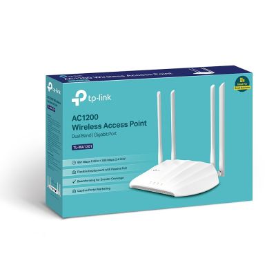 3. Access Point TP-LINK TL-WA1201 Dual-band Wi-Fi in the AC1200 standard – 867 Mb/s in the 5 GHz band and 300 Mb/s in the 2.4 GHz band.