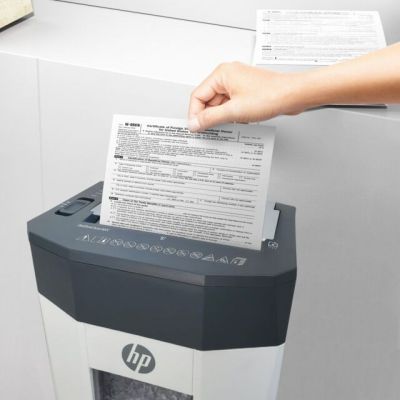 9. HP OneShred Auto 80CC Shredder HPN281780CCOF-05 Cross-Cut 68dB 22cm White