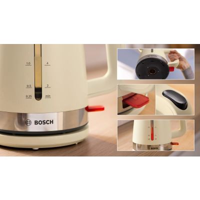 4. Bosch MyMoment TWK4M227 Kettle (2400W; Cream)