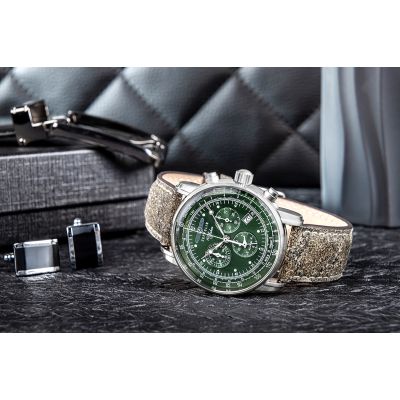 6. Men's Watch ZEPPELIN 100 Years Chronograph 8680-4 + BOX
