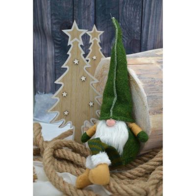 3. DECORATIVE gnome dwarf 30+15cm green