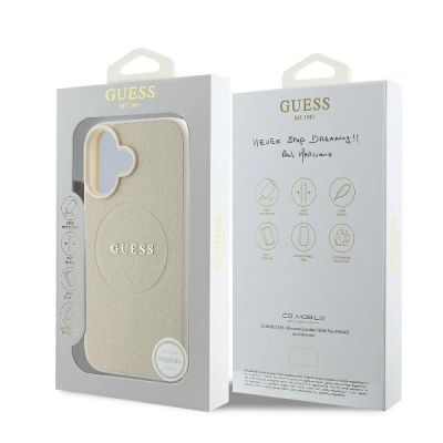 8. Guess Grained Ring MagSafe case for iPhone 16 - beige