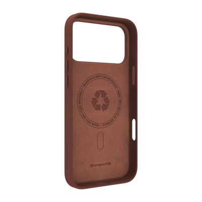 2. dbramante 1928 Roskilde MS – leather case for iPhone 17 Pro Max, MagSafe-compatible (dark tan)