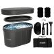 12. VIRTUFIT OVAL ICE BATH 500 LITERS ANTHRACITE WITH ACCESSORIES