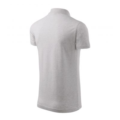 3. Malfini Single J. M MLI-20203 light gray melange polo shirt