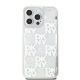 3. DKNY Liquid Glitter Multilogo case for iPhone 15 Pro Max - white
