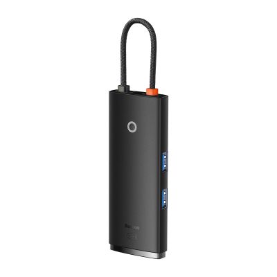 9. Baseus Lite Series multifunctional HUB USB Type C - 2 x USB 3.0 / USB Type C PD / HDMI 1,4 / SD / TF black (WKQX050101)
