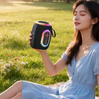 11. Dudao Y22 Wireless Speaker with RGB Backlight Bluetooth 5.3 - Black