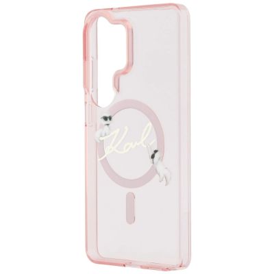 6. Karl Lagerfeld IML KC Script MagSafe Case for Samsung Galaxy S26 Ultra - Pink
