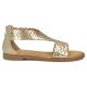 2. Women's openwork gold sandals Filippo DS7889