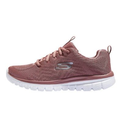 10. Skechers Graceful Get Connected Pink Women's Sneakers (12615-MVE)