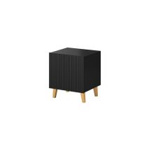 PAFOS bedside table 2 pcs. 45x40xH.51 black matt