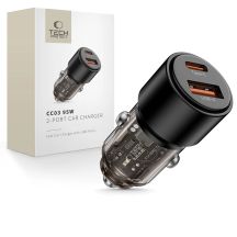 Tech-Protect CC03 95W 2-Port USB-A / USB-C Car Charger - Black