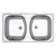Steel sink, 2-bowl, ZMU 0200 5907650845744