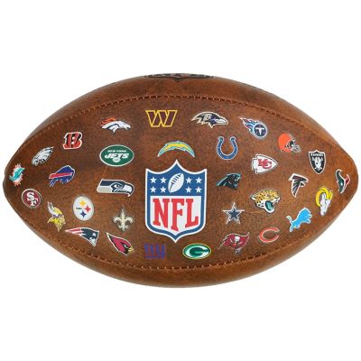 6. Wilson NFL Official Throwback 32 Team Logo Ball WTF1758XBNF32