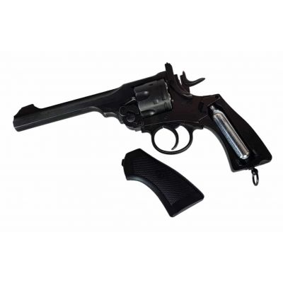 4. WEBLEY MKVI .455 Police revolver, cal. 4.5 mm, Diabolo, 6-shot cartridges, 4" barrel, CO2 Black Ekp do17J