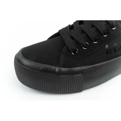 15. Lee Cooper women's sports shoes fabric platform sneakers black