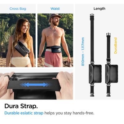 6. Spigen Aqua Shield A621 Waterproof Hip Bag + Floating Case - Black
