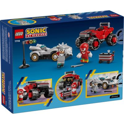 2. LEGO Sonic the Hedgehog 77118 - Silver in the Car vs. Knuckles in the Monster Truck