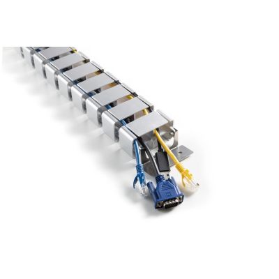 4. Cable organizer (spine), adjustable, flexible, 1.3m, silver