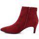 8. Women's insulated ankle boots with a low heel, red suede, Sergio Leone BT-65