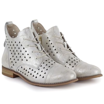 4. Platform Work Boots with Decoration Potocki W WOL106B White