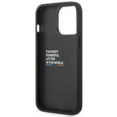 7. BMW Leather Carbon Case for iPhone 14 Pro Max - Black