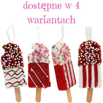 16. ICE CREAM HANGING DECORATION BALL 3 PCS WHITE