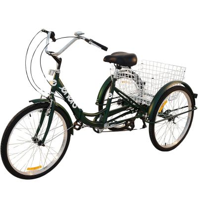 9. 3-WHEEL FOLDING BIKE 24 GREEN SHIMANO 7-SPEED