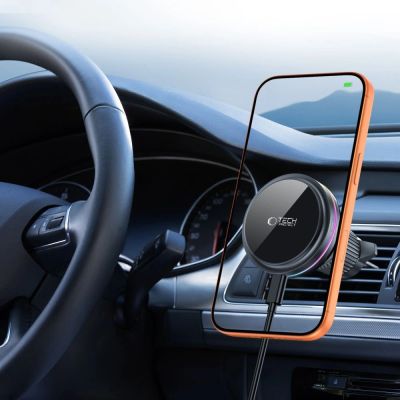 12. Tech-Protect V9 MagSafe 25W Qi 2.2 Car Charger - Black