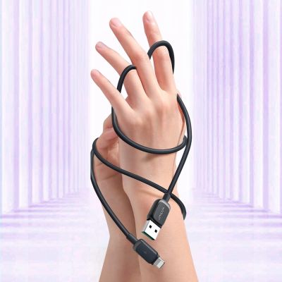 10. Joyroom Multi-Color Series A14 Lightning /USB-A 2.4A 1.2 m Cable - Black