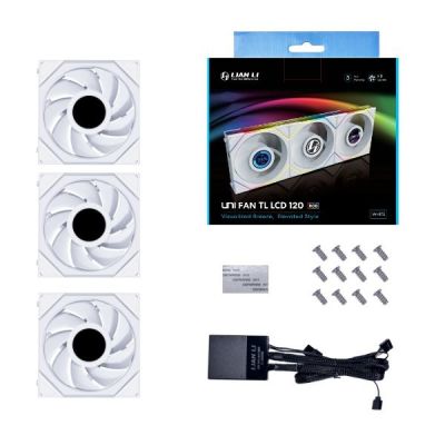 3. Lian Li UNI FAN TL LCD Computer Case Fan 12cm White