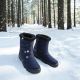 16. NEWS W EVE181B waterproof zipper snow boots navy blue 