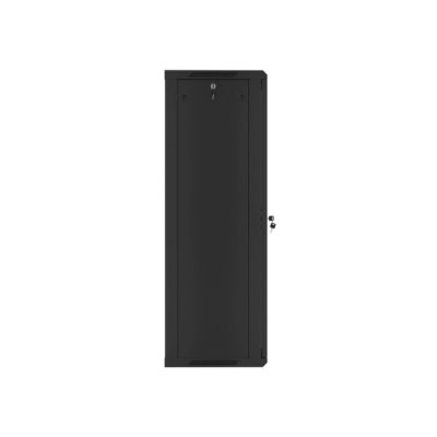17. Lanberg WF01-6427-10B single-section cabinet (27U; 1300mm / 600mm / 450 mm; wall-mounted; Glass; 19''; black)