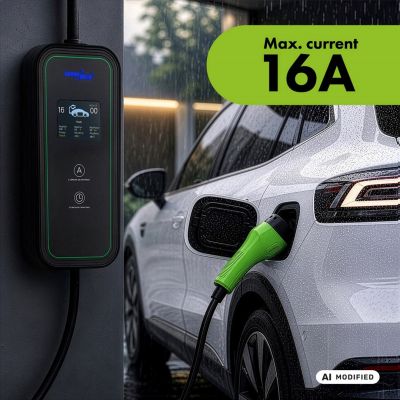 15. GreenBlue EV/PHEV Charger, Portable, Type 2, Cable Length 680cm, IP65, 11kV, 220-380V AC 50/60Hz, 16A, 3 Phase, GB1100