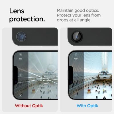 10. Spigen Optik Pro GLAS.TR "Ez Fit" Camera Cover 2-pack for iPhone 16e / 17e - Black