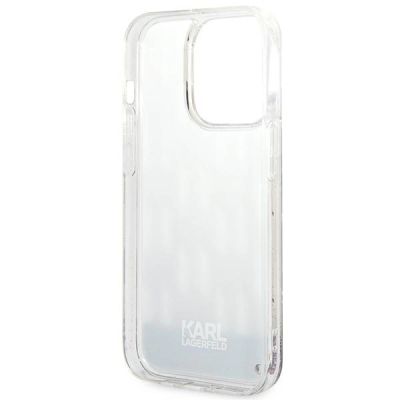7. Karl Lagerfeld KLHCP14LLMNMS iPhone 14 Pro 6.1 "hardcase silver / silver Liquid Glitter Monogram